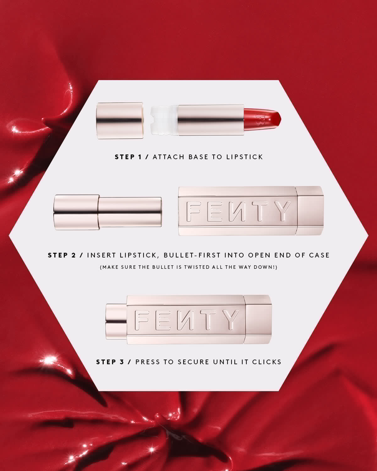 Fenty Icon The Case Semi-Matte Refillable Lipstick — Metallic Nude