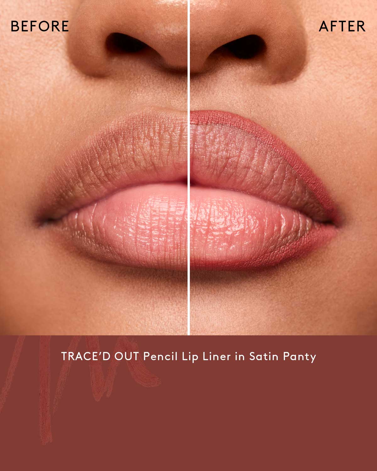 Trace'd Out Longwear Waterproof Pencil Lip Liner — Satin Panty